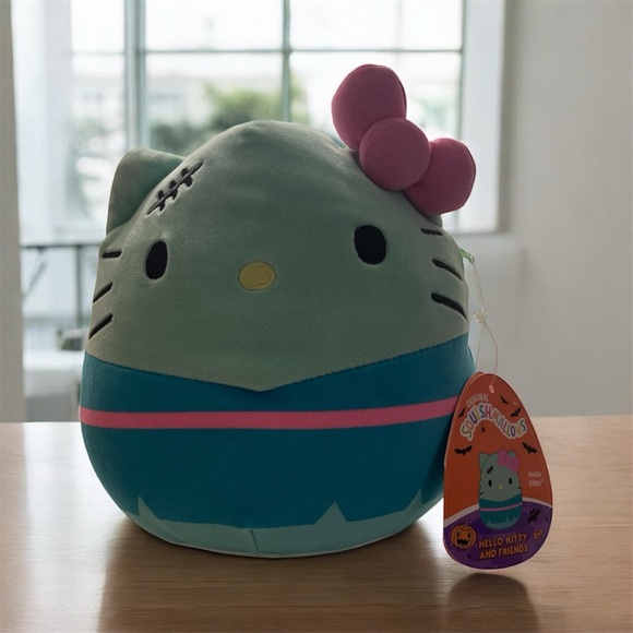 Squishmallows 8" Hello KItty Franken Kitty Plush Stuffed Animal Toy - NWT - Picture 2 of 3